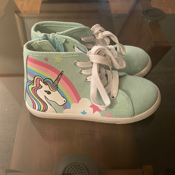 Fabkids Unicorn Little Girl Hightop Sneakers Size 13c - Picture 1 of 4